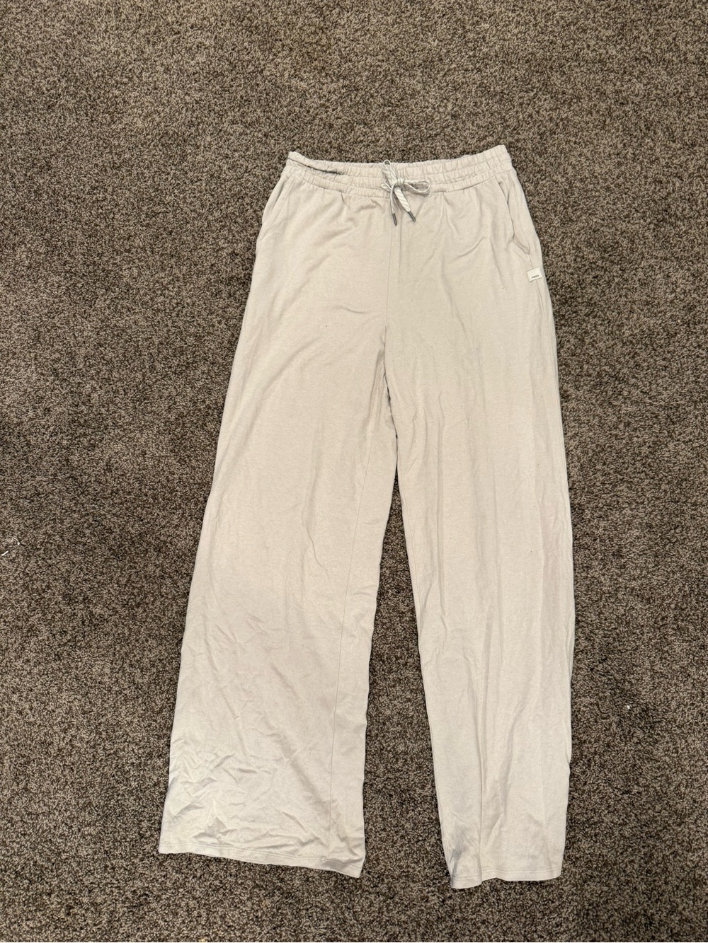 Vuori Light Gray Halo Wide Leg Lounge Pants